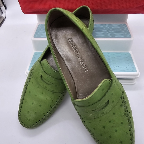 Robert Zur Petra True Glove Loafer Driving Moccasin 8.5 aaaa 4a  Kiwi - Picture 2 of 11